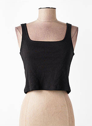 Top guler pătrat fără mâneci negru PIECES femme