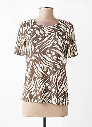 Tricou croială dreaptă mâneci scurte maro VILA femeie