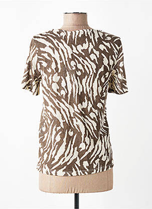 Tricou croială dreaptă mâneci scurte maro VILA femeie