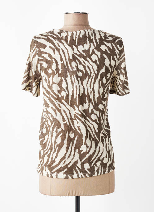 Tricou croială dreaptă mâneci scurte maro VILA femme