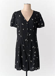 Rochie scurtă guler în v negru ONLY femeie