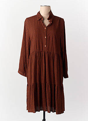 Rochie scurtă maro JACQUELINE DE YONG femeie