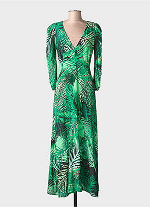 Rochie lungă verde ASTRID BLACK LABEL femeie