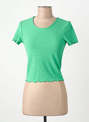 Tricou guler rotund verde ONLY femeie