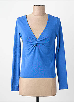 Tricou albastru MANGO femeie