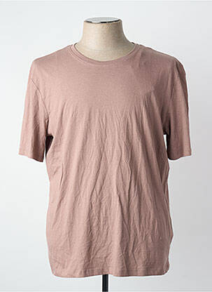 Tricou croială dreaptă mâneci scurte maro JACK & JONES bărbat