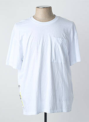 Tricou guler rotund mâneci scurte alb JACK & JONES bărbat