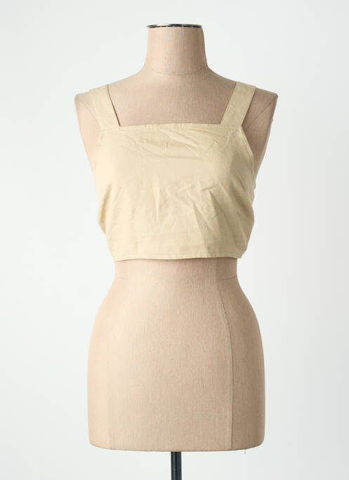 Top guler pătrat bej ONLY femme