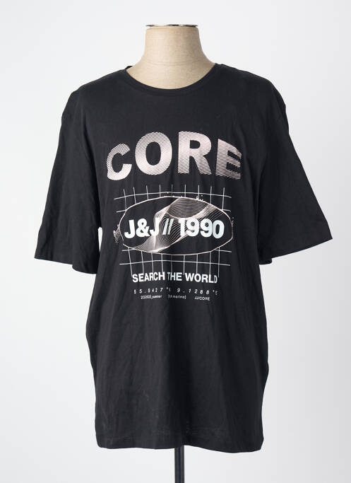 Tricou guler rotund negru JACK & JONES homme