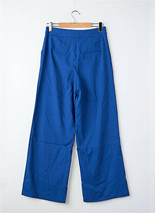 Pantalon drept închidere cu fermoar sub clapetă cu cârlig talie înaltă albastru VERO MODA femeie