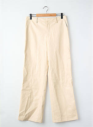 Pantalon larg bej MANGO femeie