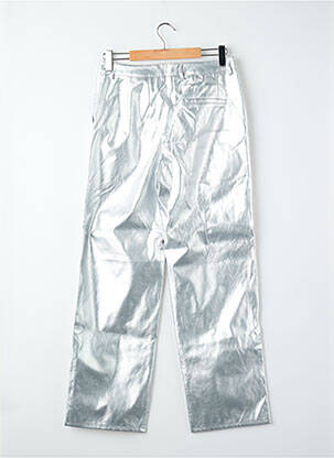 Pantalon drept talie înaltă talie înaltă argintiu JJXX femeie