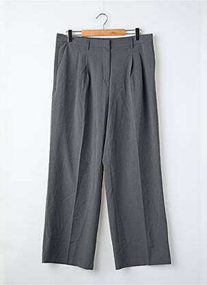 Pantalon larg închidere cu fermoar sub clapetă cu cârlig gri VERO MODA femeie