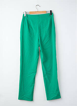 Pantalon drept închidere cu fermoar sub clapetă cu cârlig talie înaltă verde VERO MODA femeie