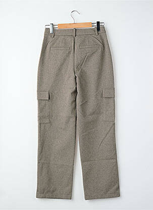 Pantalon drept închidere cu fermoar sub clapetă cu cârlig gri VERO MODA femeie