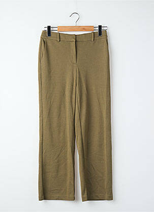 Pantalon drept închidere cu fermoar sub clapetă cu cârlig verde VERO MODA femeie