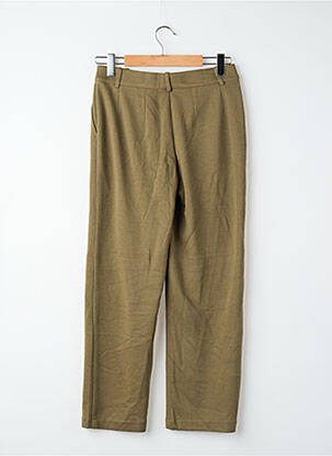 Pantalon drept închidere cu fermoar sub clapetă cu cârlig verde VERO MODA femeie