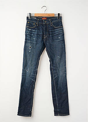 Blugi cu croială slim albastru JACK & JONES bărbat