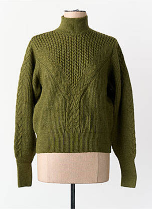Pulover cu guler înalt verde ASTRID BLACK LABEL femeie