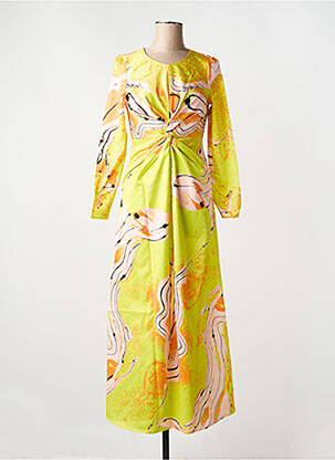 Rochie lungă mâneci lungi mâneci lungi galben SOMETHING NEW femeie