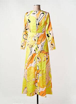 Rochie lungă mâneci lungi mâneci lungi galben SOMETHING NEW femeie