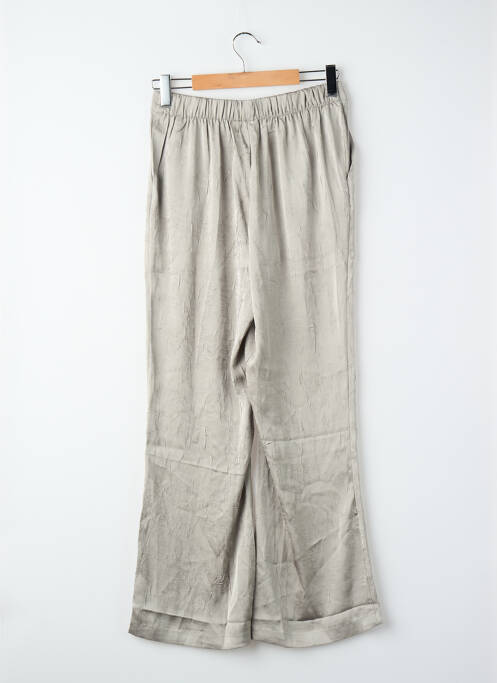 Pantalon larg talie înaltă talie înaltă argintiu VILA femme