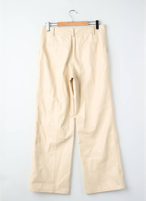 Pantalon larg bej MANGO femme