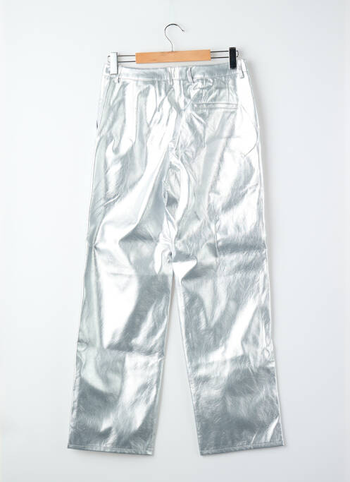 Pantalon drept talie înaltă talie înaltă argintiu JJXX femme