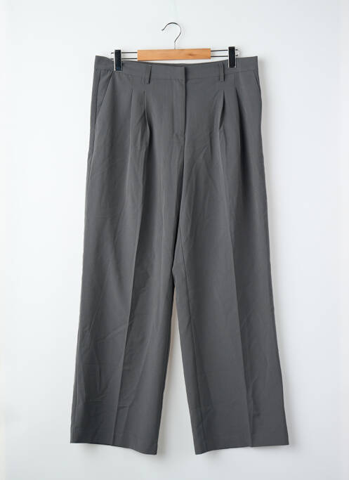 Pantalon larg închidere cu fermoar sub clapetă cu cârlig gri VERO MODA femme