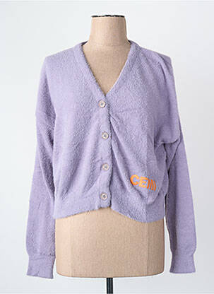 Vestă cu mâneci lungi violet CEMI femeie