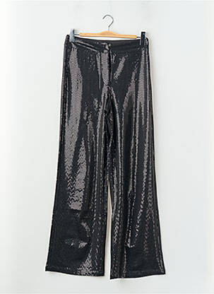 Pantalon drept închidere cu fermoar sub clapetă cu cârlig talie înaltă negru VERO MODA femeie