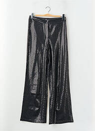 Pantalon drept închidere cu fermoar sub clapetă cu cârlig talie înaltă negru VERO MODA femme