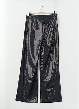 Pantalon drept închidere cu fermoar sub clapetă cu cârlig talie înaltă negru VERO MODA femeie