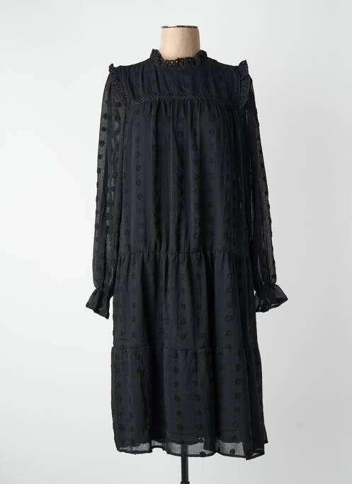 Rochie scurtă guler rotund negru VILA femme