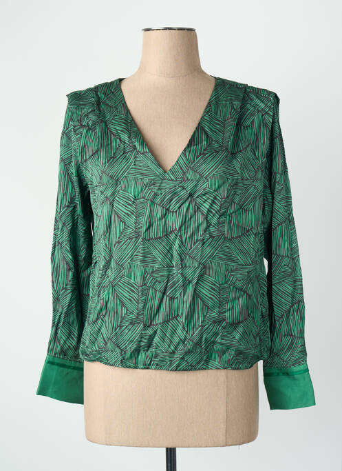 Cămașă croială dreaptă mâneci lungi verde VILA femme