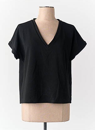 Tricou guler în v negru VERO MODA femeie