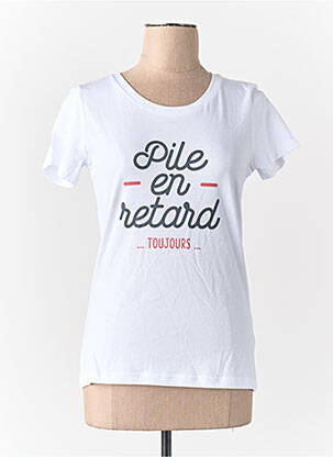 Tricou alb MONSIEUR TSHIRT femeie