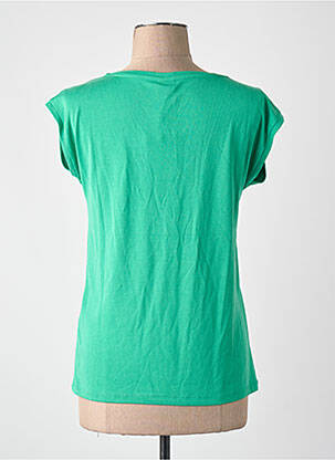 Tricou guler în v mâneci scurte verde PIECES femeie