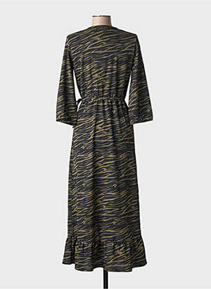 Rochie lungă mâneci 3/4 verde ONLY femeie