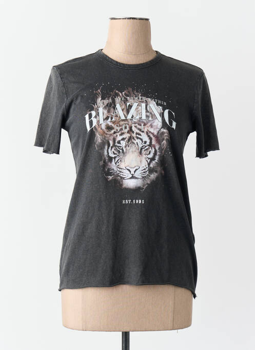 Tricou guler rotund mâneci scurte negru ONLY femme
