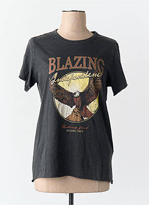 Tricou croială dreaptă mâneci scurte negru ONLY femeie