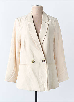 Sacou guler tip costum bej JACQUELINE DE YONG femeie