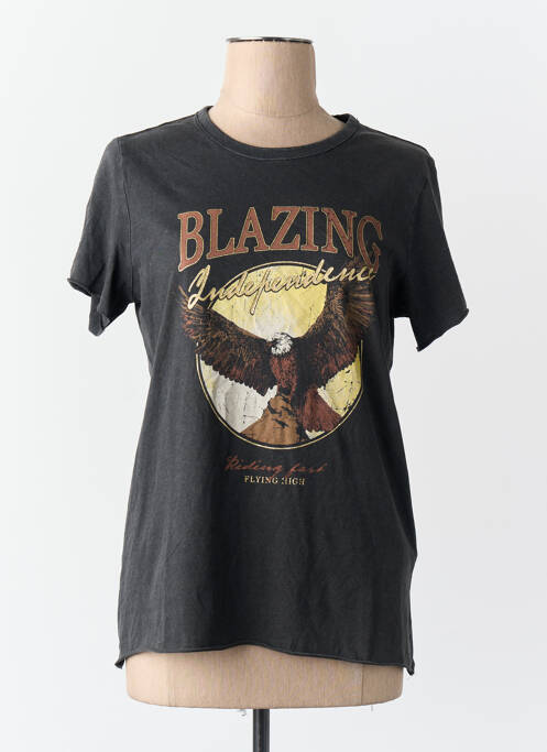 Tricou croială dreaptă mâneci scurte negru ONLY femme