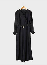 Salopetă-pantalon negru MORGAN femeie