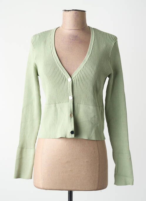 Vestă cu mâneci lungi verde MORGAN femme