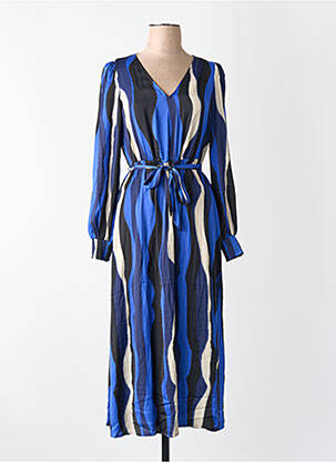 Rochie lungă mâneci lungi mâneci lungi albastru VERO MODA femeie