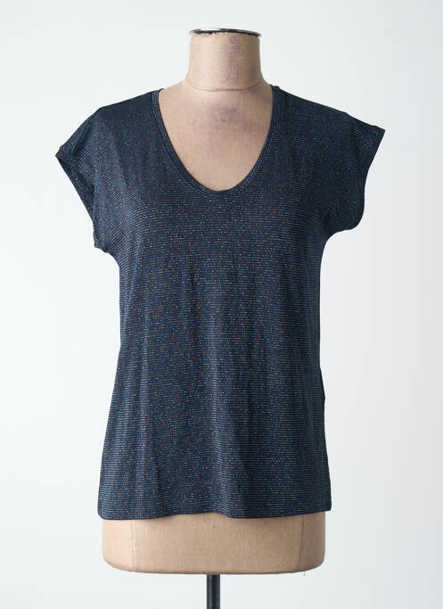 Tricou guler rotund albastru PIECES femme