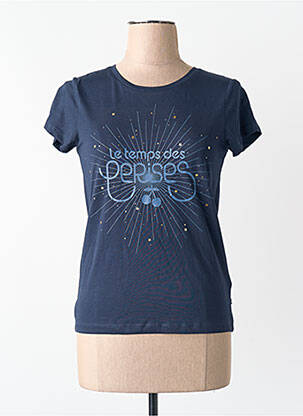 Tricou albastru LE TEMPS DES CERISES femeie