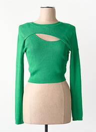 Tricou guler rotund verde ONLY femme