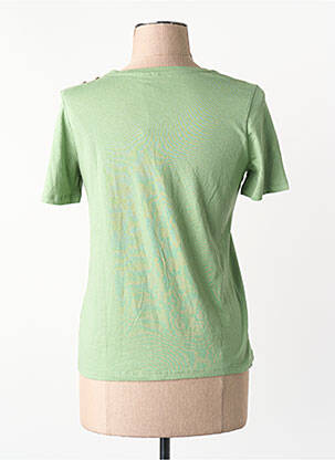 Tricou guler rotund mâneci scurte verde VERO MODA femeie